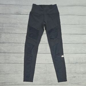 Alo Yoga Women's 7/8 High Waist Moto Leggings Gray Size S